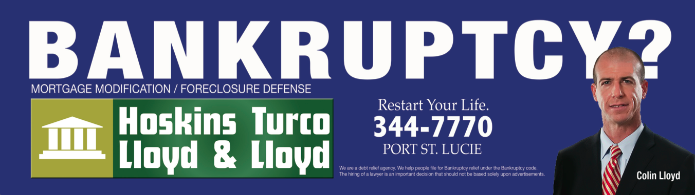 This easy-to-read billboard draws in viewership with its clear text, call to action tagline, and memorable color scheme. With its prime logo location, the billboard unifies The Law Firm of Hoskins Turco Lloyd & Lloyd’s brand and further encourages viewer recognition.