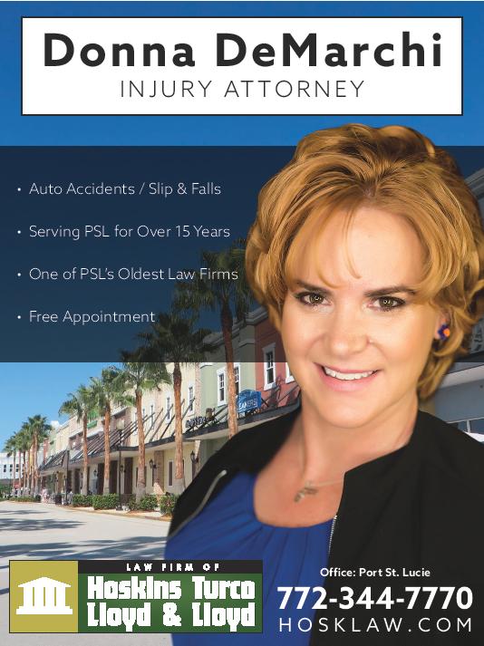 To increase exposure and market penetration for Attorney Donna DeMarchi in the Port St. Lucie/Southern St. Lucie County region, a city publication print campaign has been created.